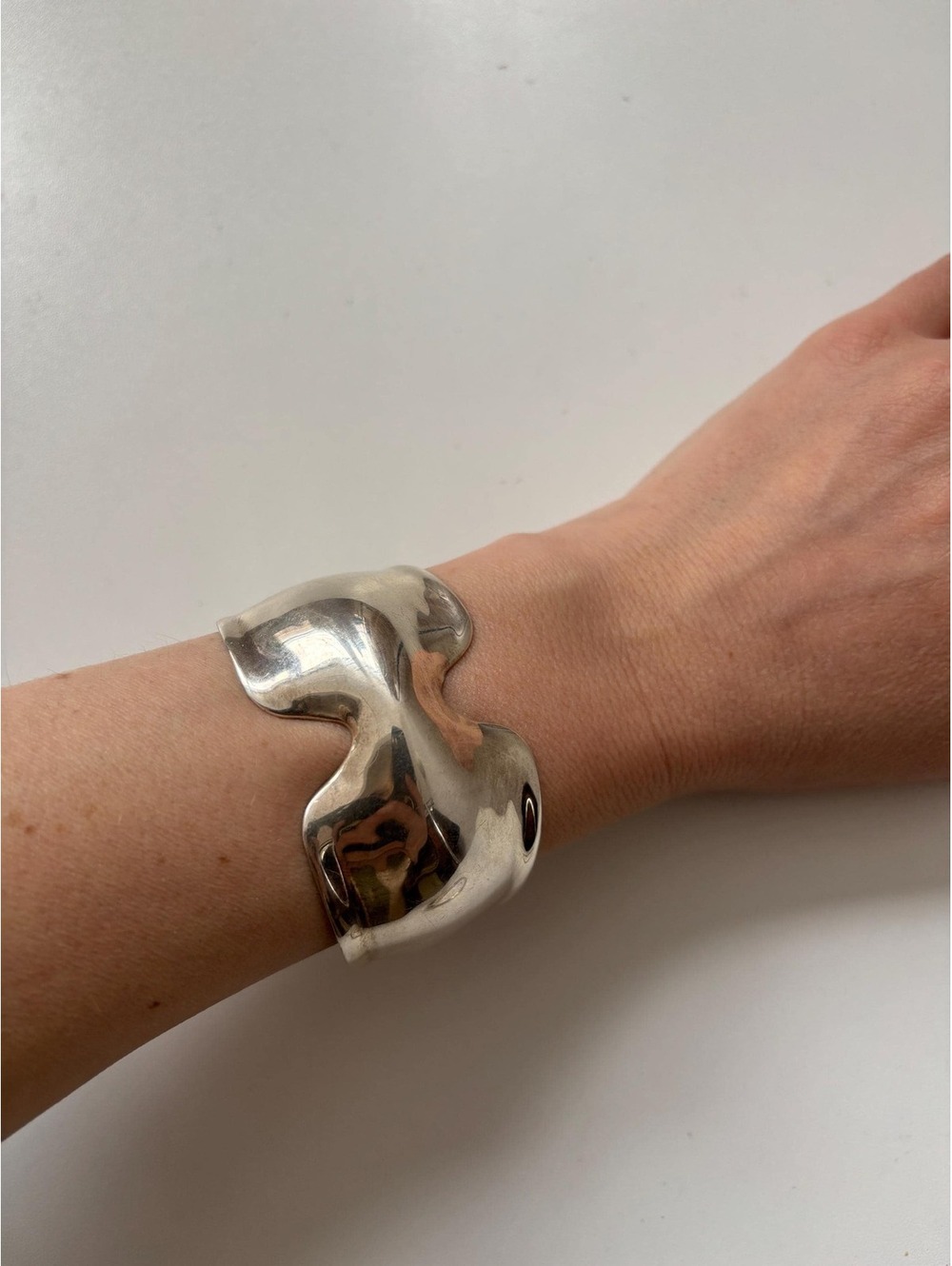 Vintage Sterling Silver Robert Lee Morris Sculptural Cuff Bracelet